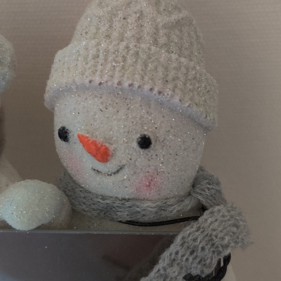 St. Nicholas Square Snowman Trio Decor in Gray and White Picture Frame 4x6 NWT - Picture 6 of 8